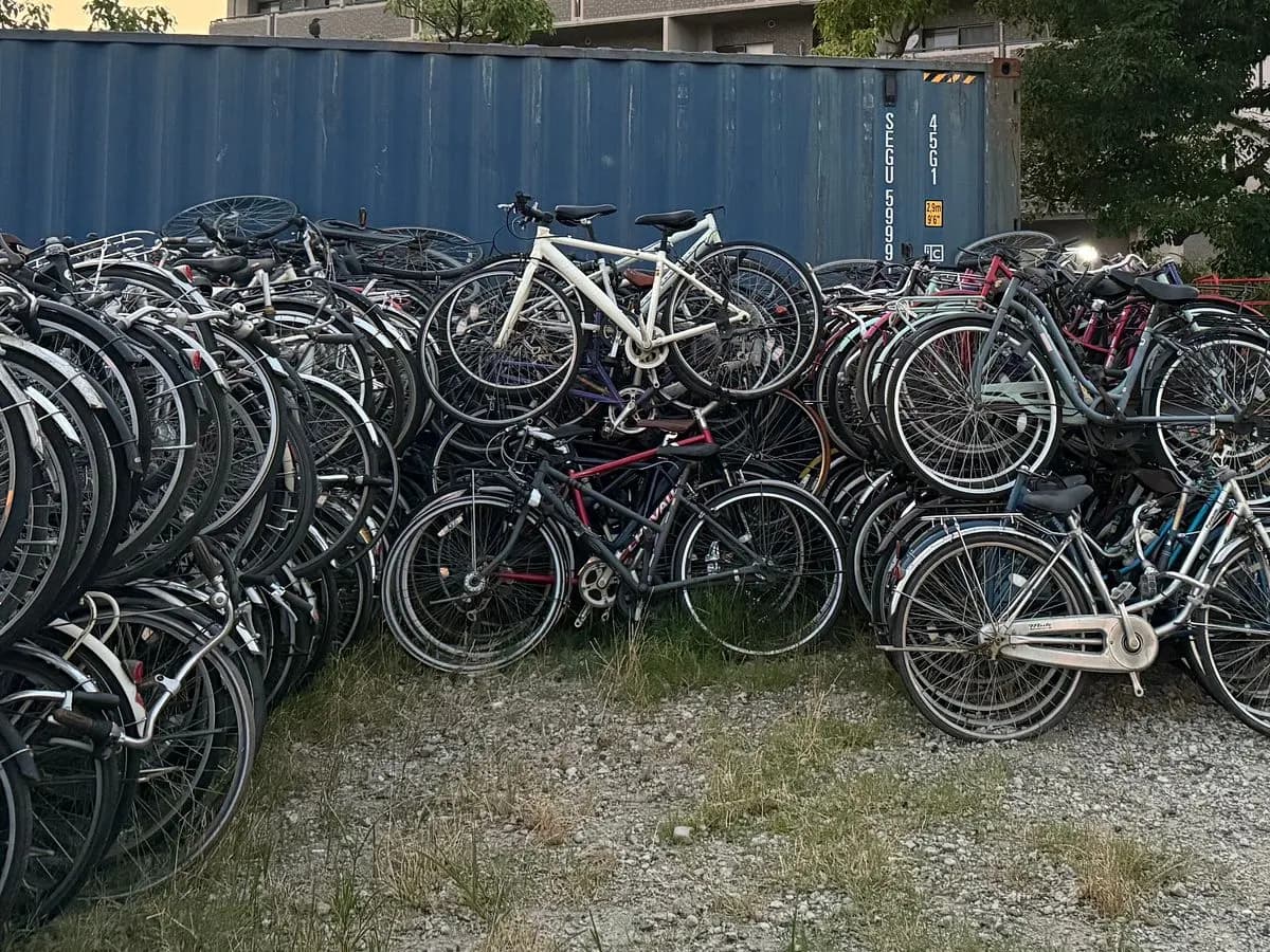 回収した自転車